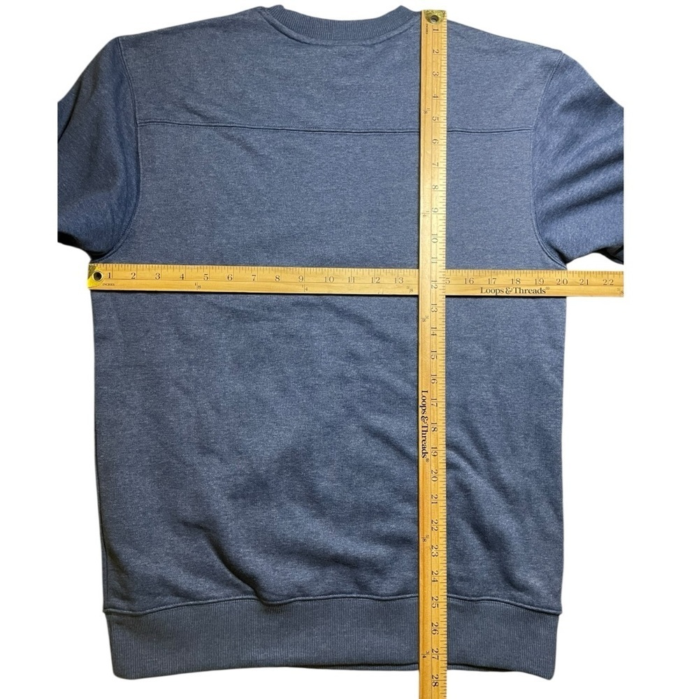 Men's Columbia Hart Mountain II Crewneck Pullover Blue Size: Small - Picture 4 of 10